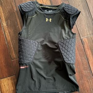Under Armour Black Compression Shirt with Gold Accents